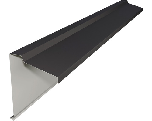 Fronton tip coamă PRECIT pentru tablă prefălțuită Click 0,5x120x2000 mm RAL 8019 big stone mat