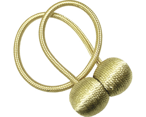 Legătoare draperie Flex-S cu magnet, auriu, 48 cm, set 2 buc.