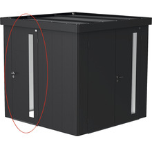 Magazie metalică de grădină cu ușă și fereastră
