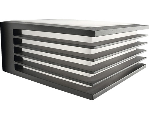 Lumină de perete cu design rectangular și lamele orizontale