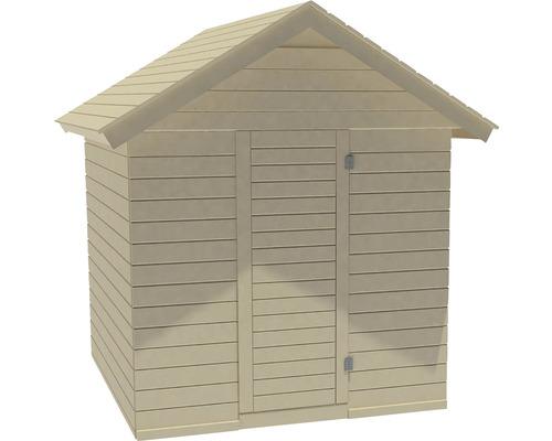 Cabină de grădină din lemn cu acoperiș în două ape