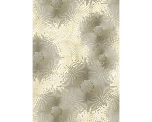 Tapet Elle Decoration 2 model grafic bej 10,05x0,53 m Tapet cu model circular și linii radiale