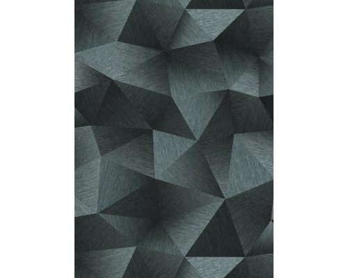 Tapet vlies GMK model geometric petrol 10,05x0,53 m Tapet cu design geometric triunghiular pentru decorarea pereților