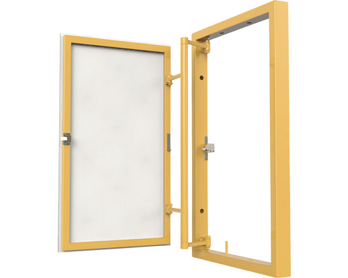 Trapă de revizie deschisă cu închidere rotativă