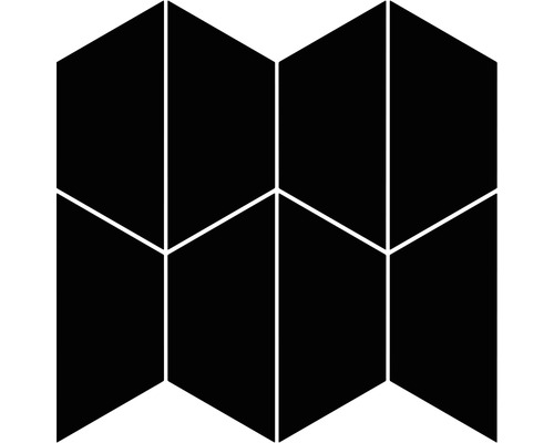 Mozaic ceramic Prestige Black 25,8x25,8 cm Model de montaj herringbone