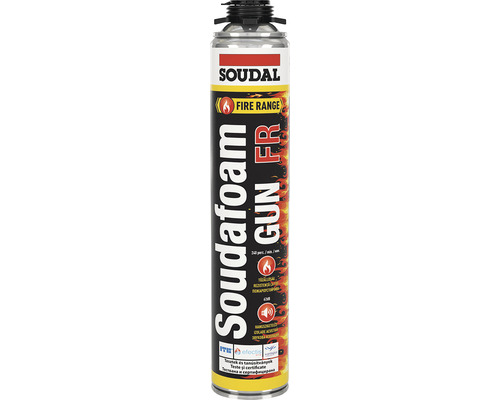 Spumă poliuretanică SOUDAL antifoc 750 ml pentru pistol