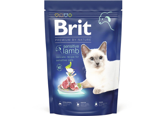 Hrană uscată pentru pisici Brit Premium By Nature Sensitive cu miel 1,5 kg