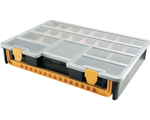 Cutie de sortiment cu capac transparent și compartimente