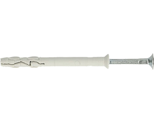 Dibluri plastic cu șurub cui percuție Fischer 6x80 mm, 50 bucăți
