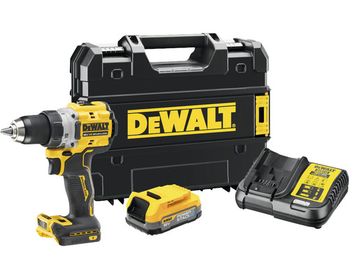 Mașină de găurit și înșurubat pe bază de acumulator DeWalt DCD800E1T-QW 18V 650r/min, incl. 2x1,7Ah Mașină de găurit și înșurubat cu acumulator DeWalt cu acumulator, încărcător și cutie de scule