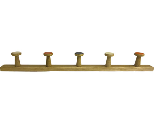 Cuier cu cinci cârlige din lemn