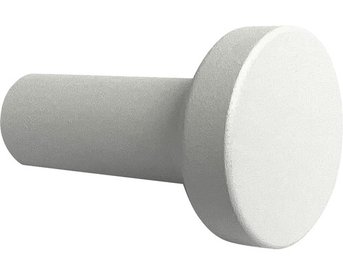 Buton pentru mobilă Ø25mm, aluminiu alb