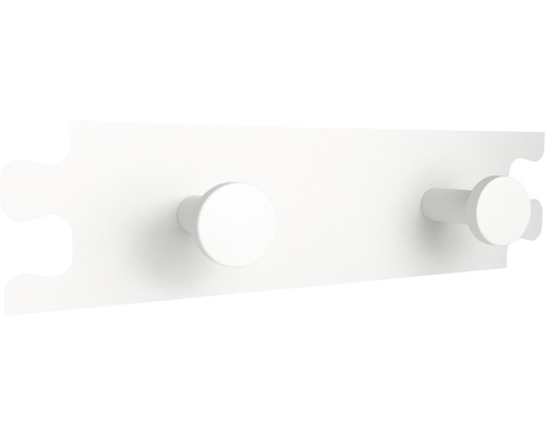 Dulap alb cu două cârlige în design puzzle