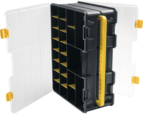 Cutie de sortare cu capac transparent și compartimente