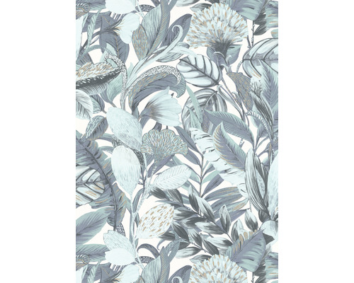 Tapet vlies Elle Decoration 2 model floral turcoaz 10,05x0,53 m