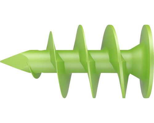 Dibluri plastic autoforante fără șurub Fischer FID50 Green, 45 bucăți, pentru izolații din polistiren
