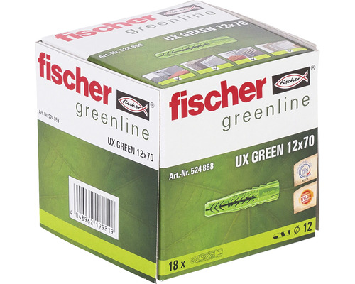 Pachet dibluri Fischer Greenline UX GREEN 12x70