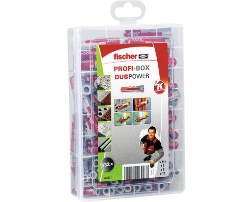 Fischer dibluri Profi-Box DuoPower cu 132 de bucăți