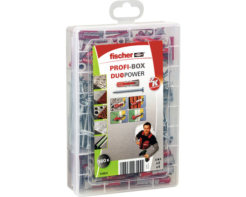 Fischer Profi-Box Duo Power cu dibluri și șuruburi