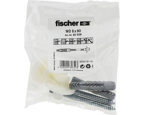 Set pentru montaj lavoare Fischer WD Ø10mm, filet metric M8, 2 piese