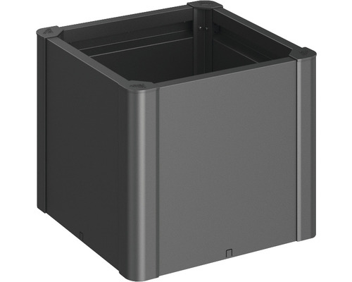 Răsadniță Biohort Belvedere Mini 50 metal 53x53x45 cm gri cuarț metalizat Jardinieră pătrată pentru grădină