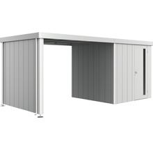 Combinație modernă de magazie de scule și carport cu ușă