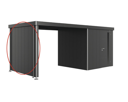 Perete lateral pentru acoperiș lateral Biohort Neo 2A/2B/2C/2D gri închis Element glisant pentru pavilion
