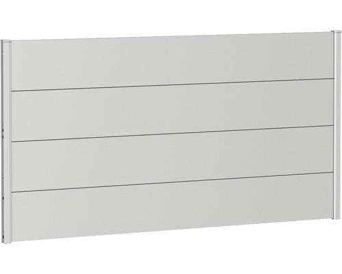 Panou grădină Biohort 180x90 cm argintiu metalizat Element de gard din aluminiu cu aspect de panou orizontal