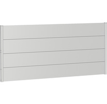Gard de grădină din aluminiu cu panouri orizontale
