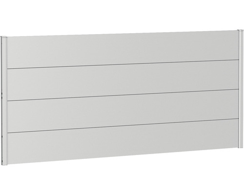 Panou grădină Biohort 200x90 cm argintiu metalizat Gard de grădină din aluminiu cu panouri orizontale