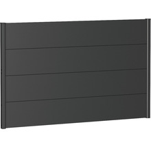 Gard de grădină din aluminiu cu aspect de panou orizontal
