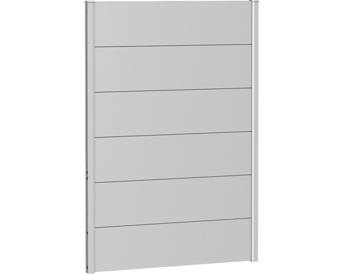 Panou grădină Biohort 100x135 cm argintiu metalizat Element de protecție a intimității din aluminiu cu lamele orizontale