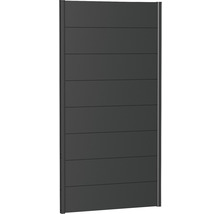 Element de gard din aluminiu cu profile orizontale pentru grădină