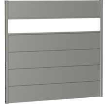 Gard de grădină din aluminiu cu element de iluminat