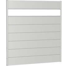 Gard de grădină din aluminiu cu partea superioară transparentă
