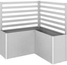 Jardinieră de colț înaltă cu paravan de confidențialitate din aluminiu