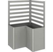 Jardinieră de colț înaltă din metal cu protecție vizuală