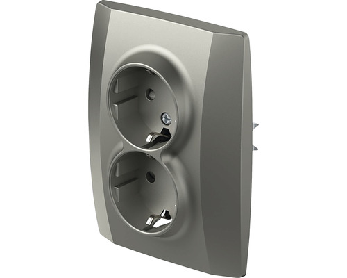 Priza dublă pentru montare pe perete