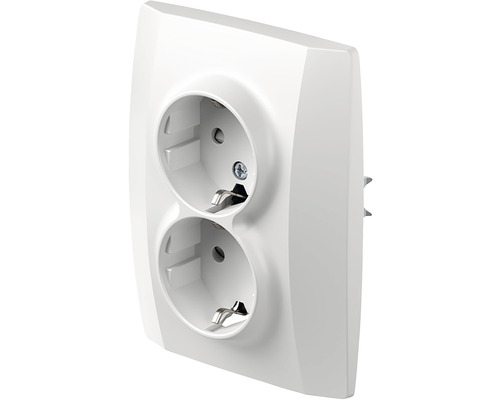 Priza dublă pentru montaj pe perete