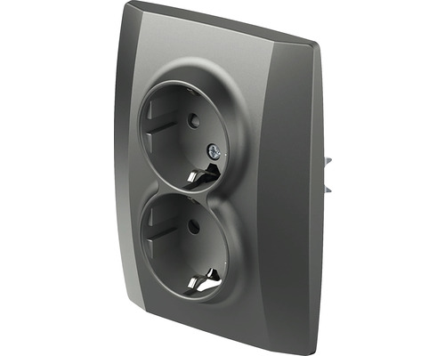 Priză dublă pentru montare pe perete