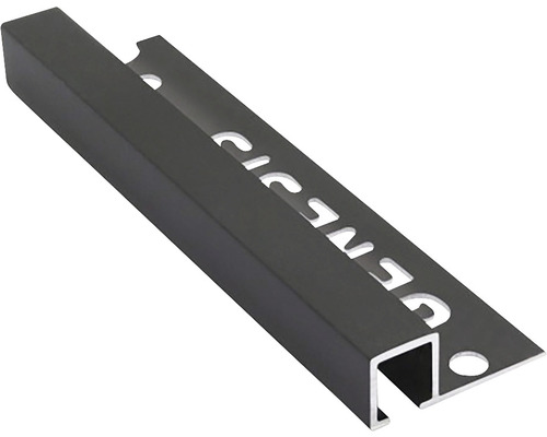 Baghetă pătrată din aluminiu pentru muchii exterioare 10x12 mm 2,5 m negru mat TDP120.17