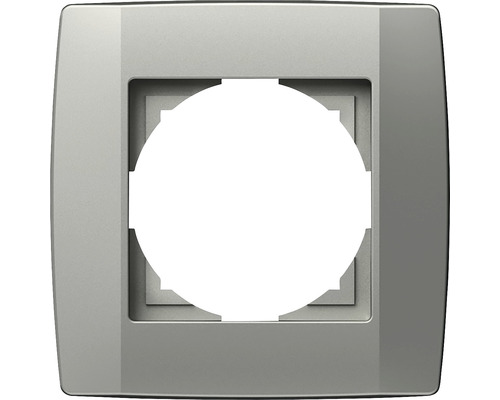 Ramă aparataje TEM Logiq 1 post, gri titan Rama de acoperire pentru întrerupătoare și prize