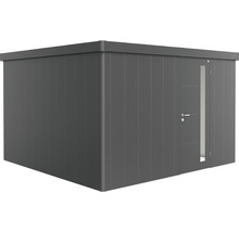 Cabină de grădină din metal cu ușă și perete lateral
