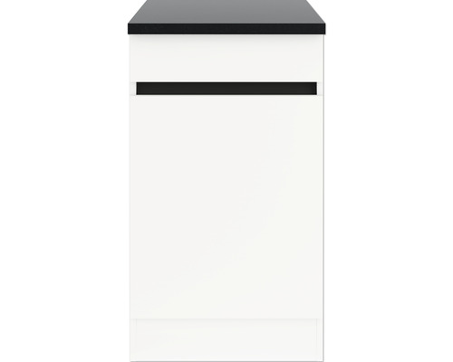 Dulap inferior de lavoar cu un sertar și blat negru