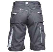 Pantaloni scurți de lucru gri cu mai multe buzunare