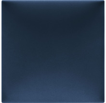 Panou decorativ tapițat Riviera albastru închis 30x30 cm, aspect de catifea