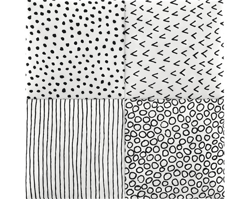 Model de țesătură pătrată cu puncte, linii, cârlige și cercuri