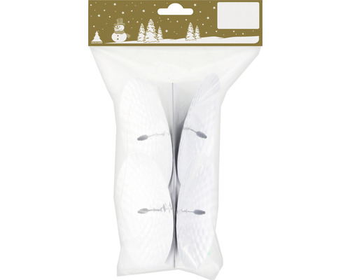 Pachet cu patru evantaie albe de hârtie pentru decorare