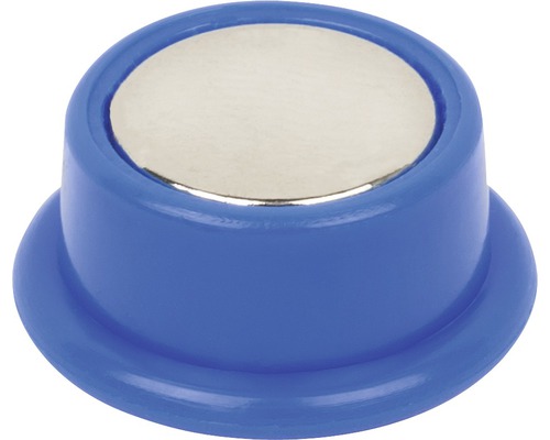 Magnet albastru cu inserție metalică
