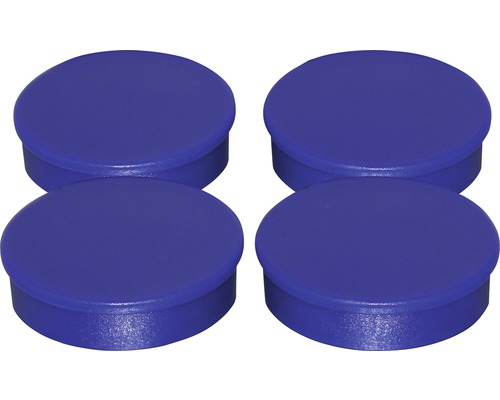 Magneți de organizare Industrial 30mm albastru, set 4 bucăți Patru magneți